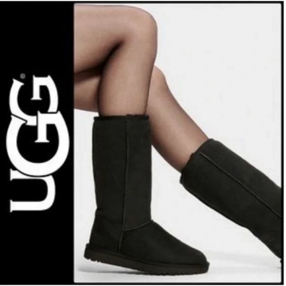 UGG Shoes - UGG Black Classic Tall II Boot Size 6